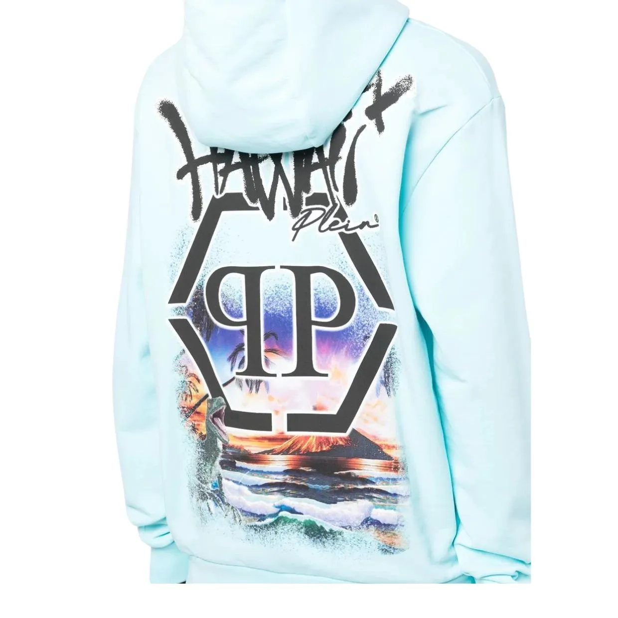 Philipp Plein Hawaii Light Blue Hoodie