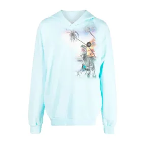 Philipp Plein Hawaii Light Blue Hoodie