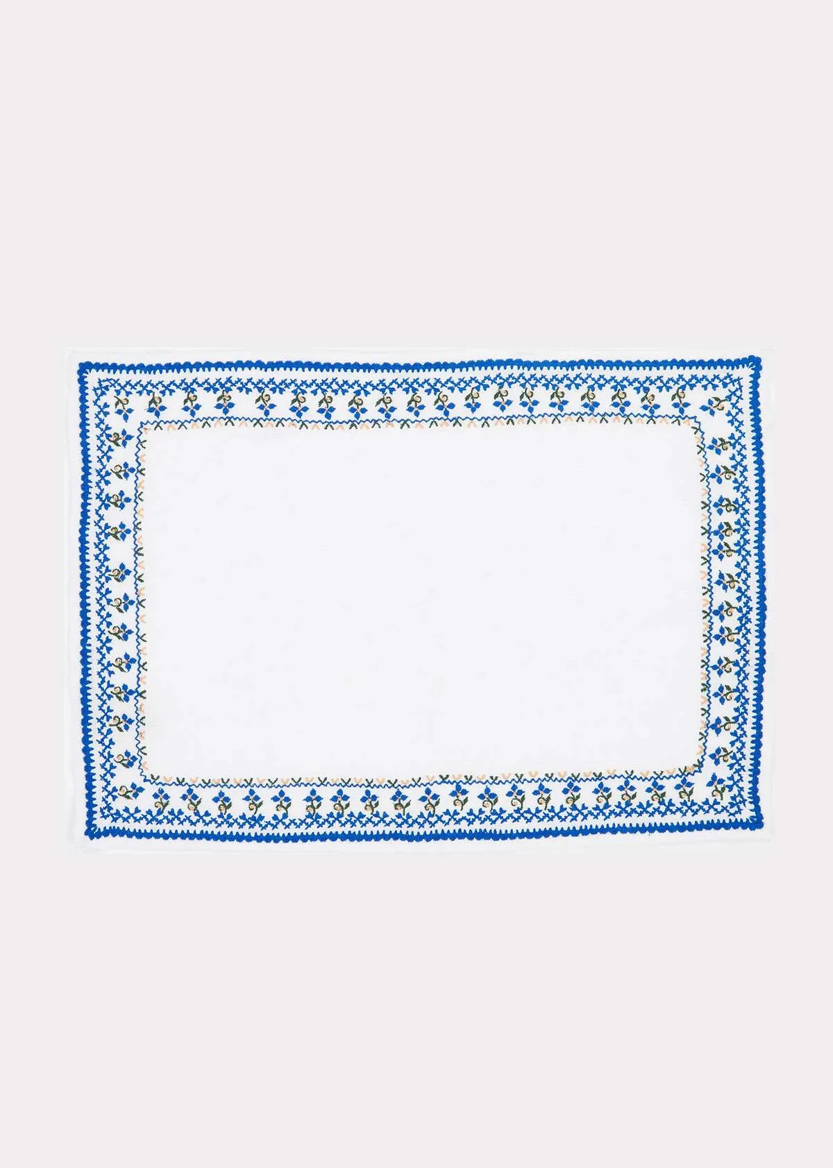 PLACEMATS - OFF WHITE WITH BLUE