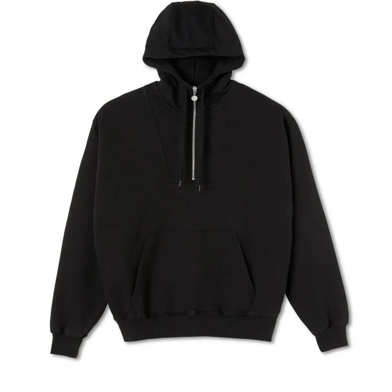 Polar Skate Co. Half Zip Pullover Hooded Sweatshirt (Black)