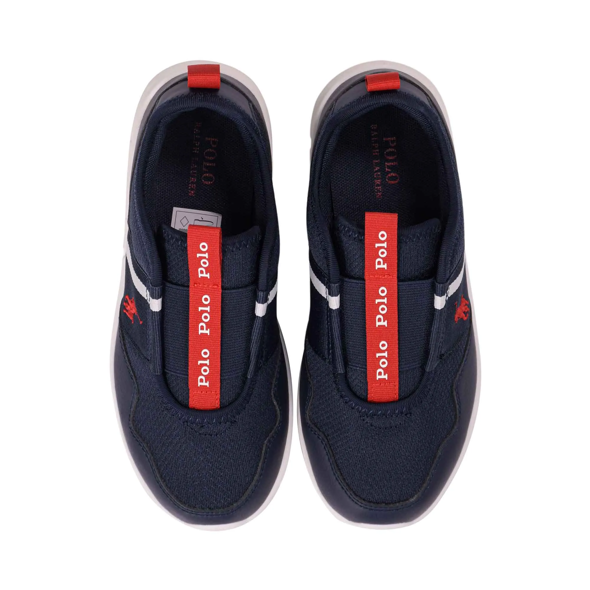 Polo Ralph Lauren Kids Boy's Navy & Red Sneakers