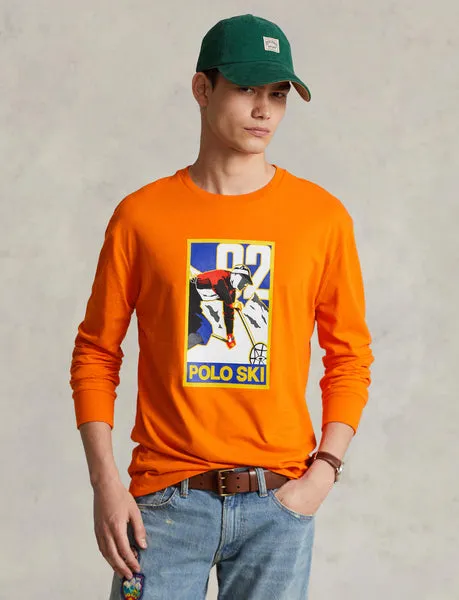 Polo Ralph Lauren Ski 92 Long Sleeve T-Shirt, Orange