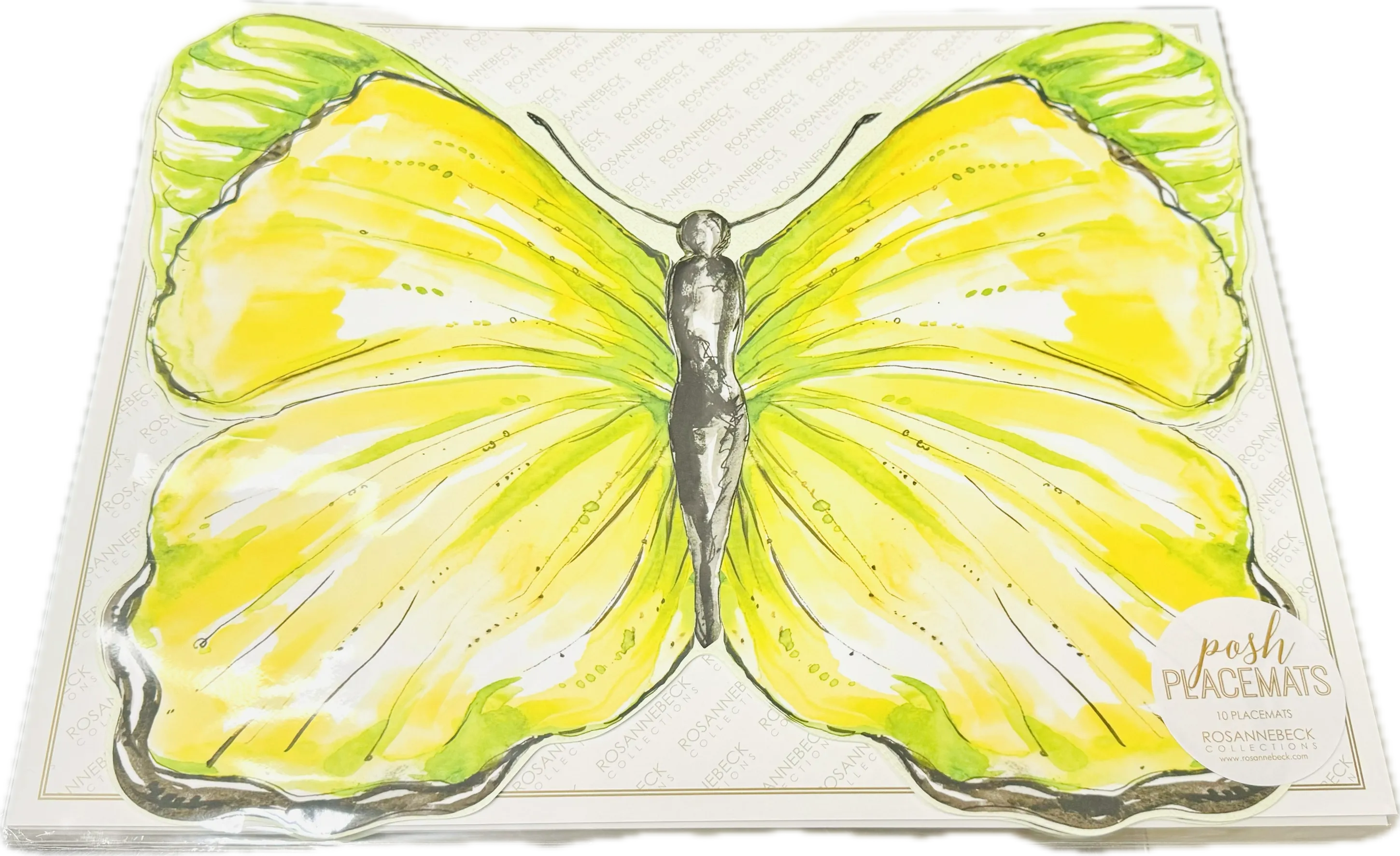 Posh Die Cut Butterfly Placemats - (green or pink)