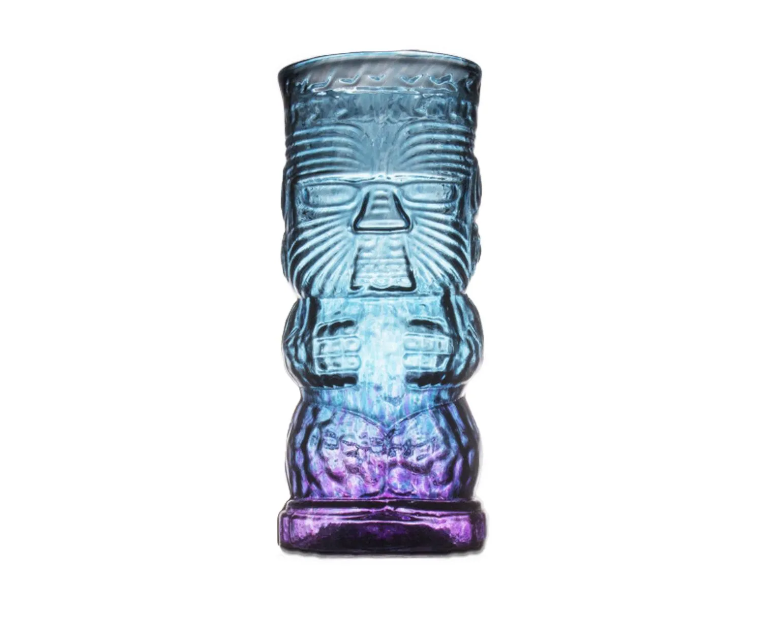 Purple Warrior Glass Tiki Mug