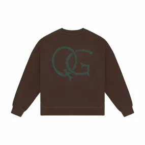 Quiet Golf Initial Crewneck (Brown)