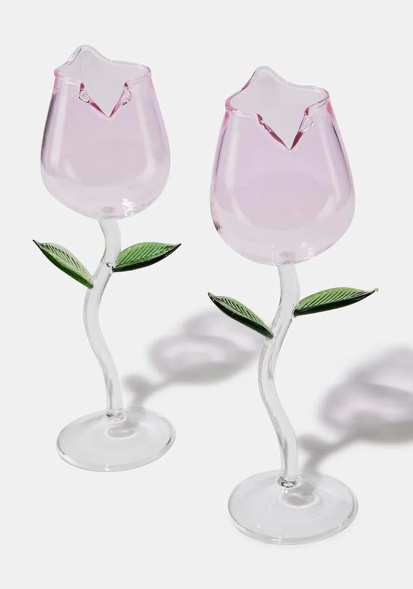 Really Romance Me Wine Glass Set-