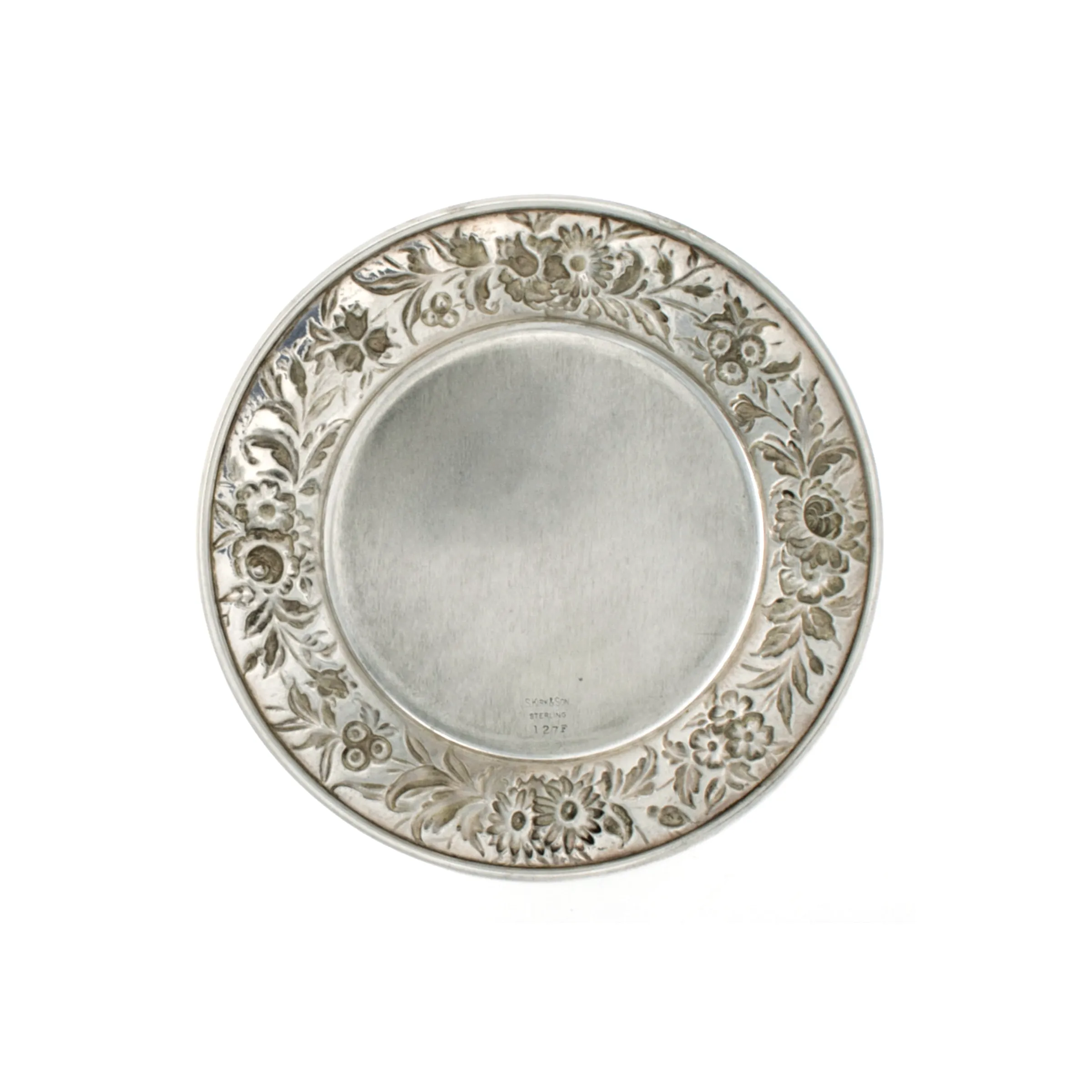 Repousse Sterling Bread and Butter Plate