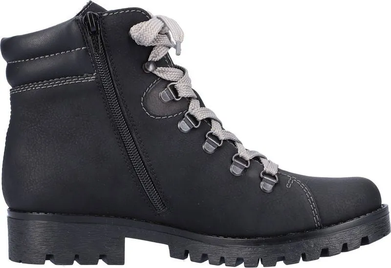 Rieker Black Lace Up Boot