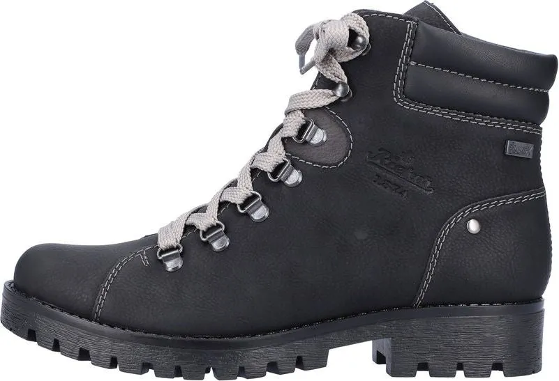 Rieker Black Lace Up Boot