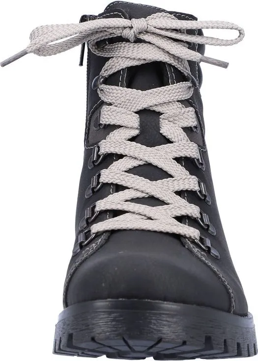 Rieker Black Lace Up Boot