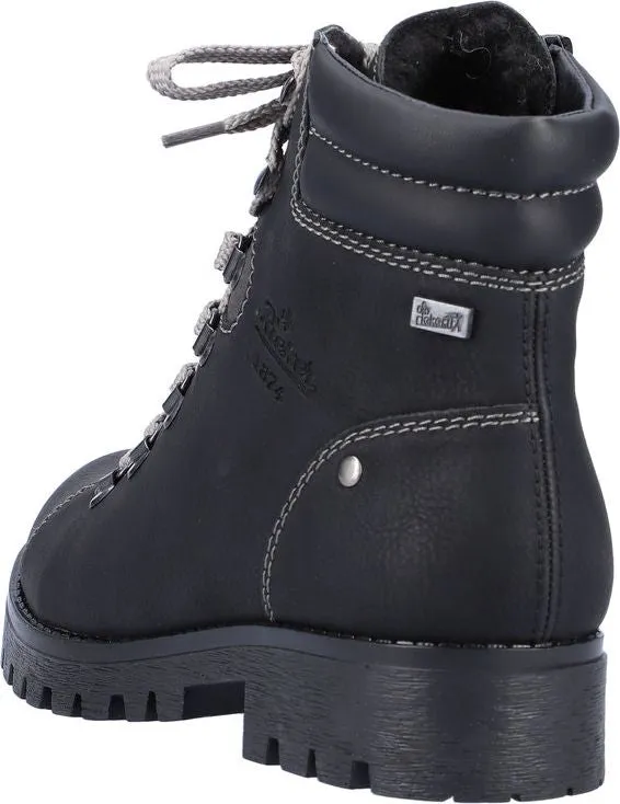 Rieker Black Lace Up Boot