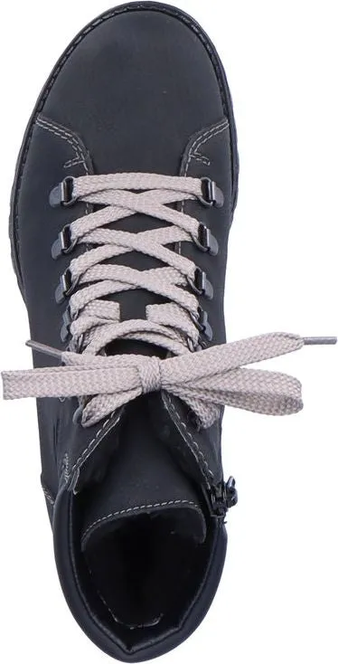 Rieker Black Lace Up Boot