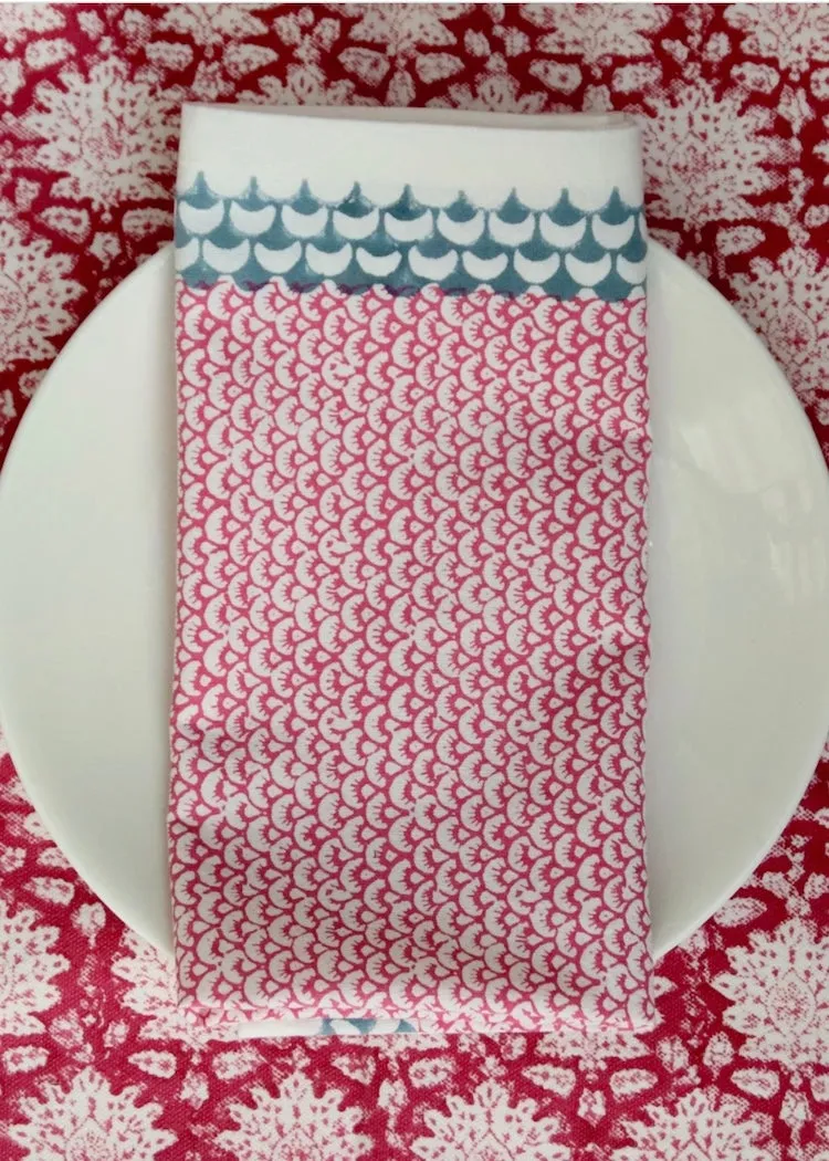 Rozablue | Napkins in Chi-Chi Roza | S/4