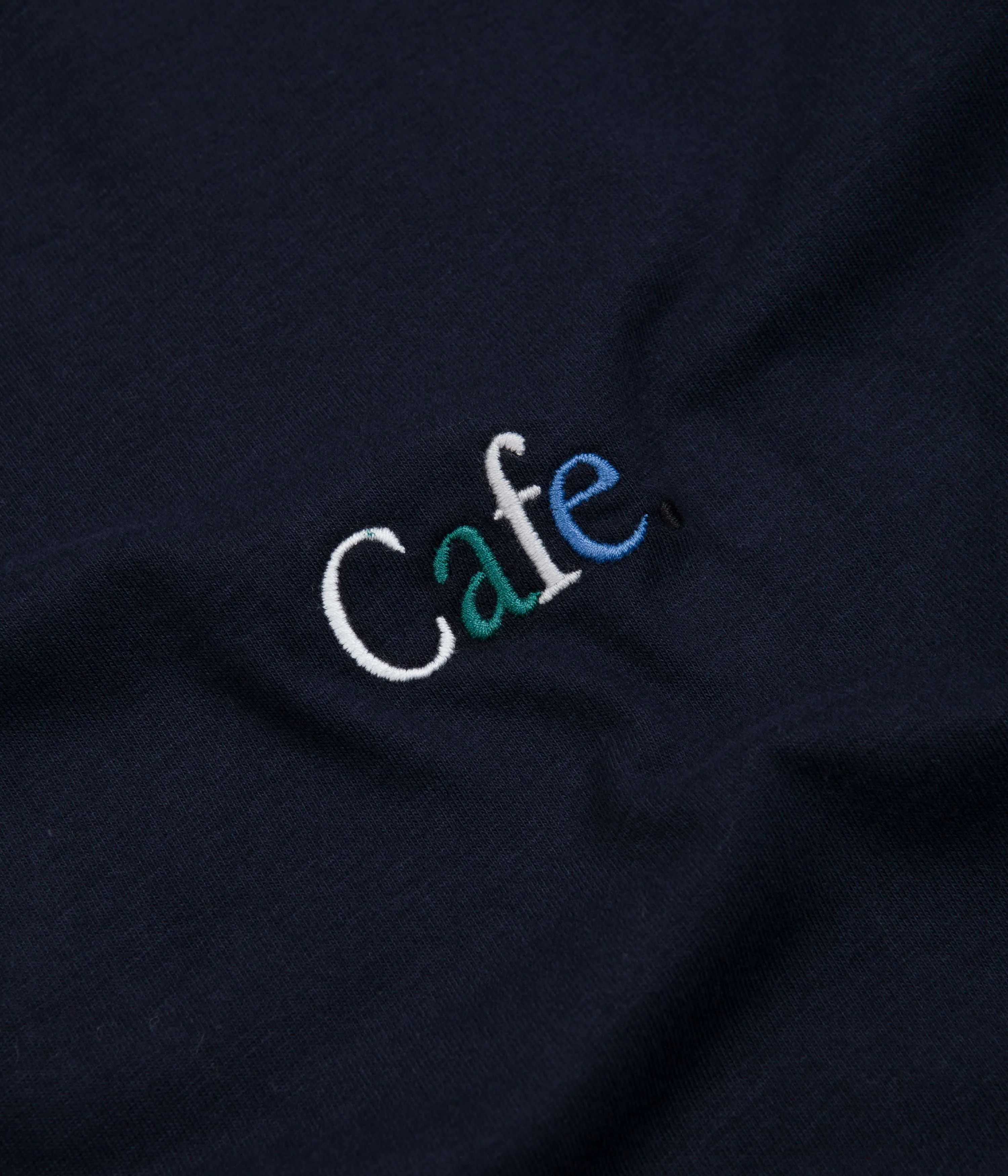 Skateboard Cafe JLH Embroidered Wayne T-Shirt - Navy