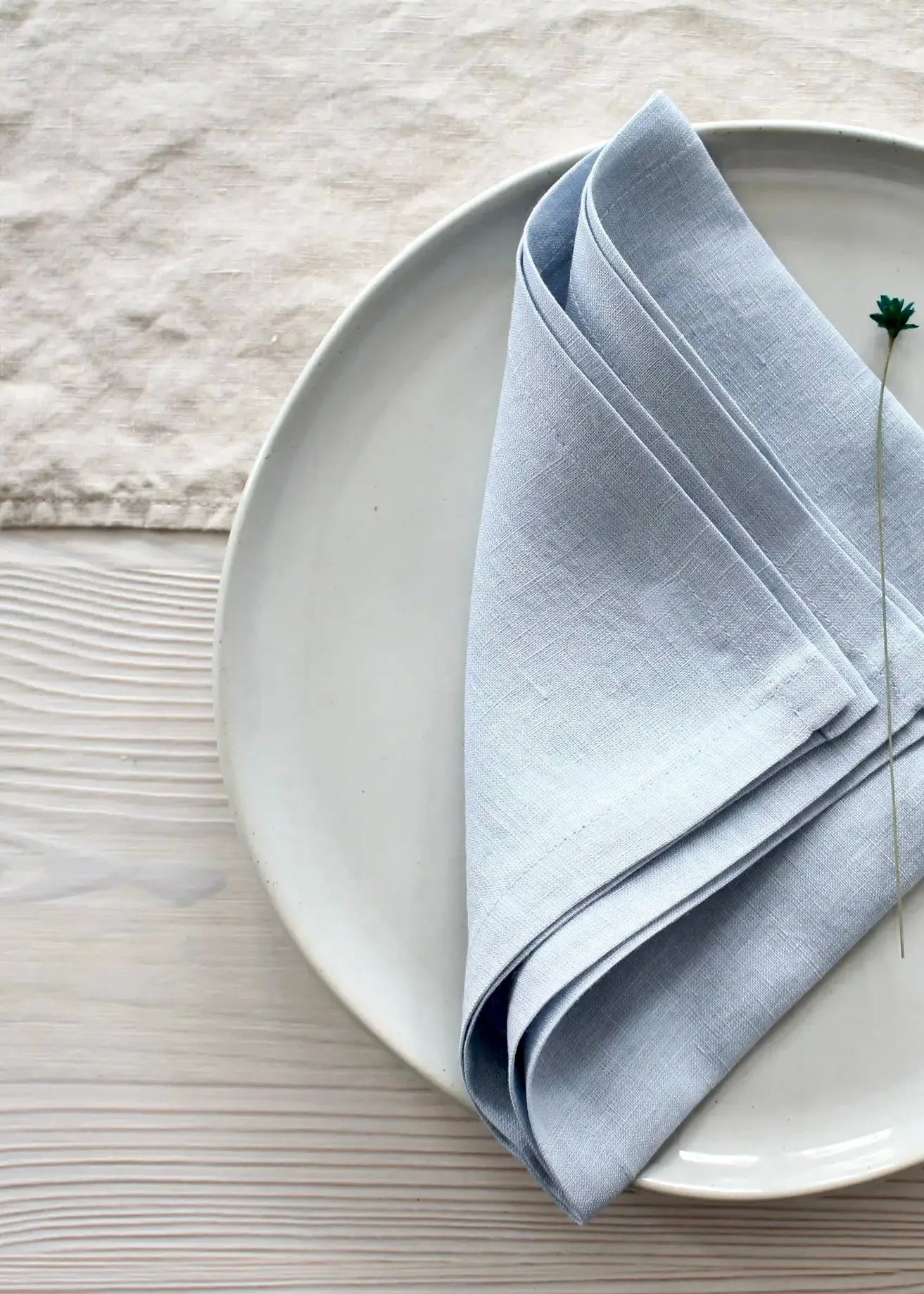 Sky Blue Linen Napkins | Set of 4