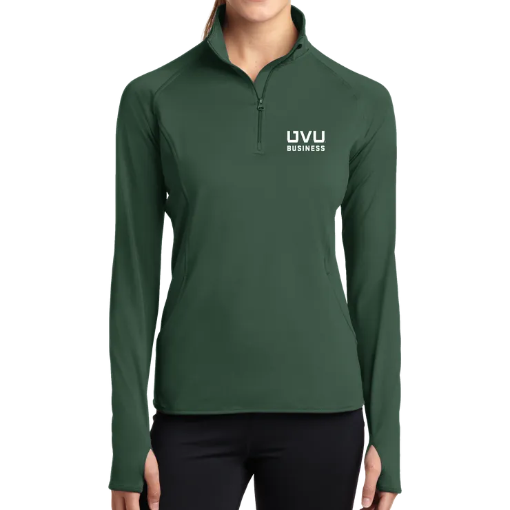 Sport-Tek Ladies Sport-Wick Stretch 1/2-Zip Pullover - UVU Business