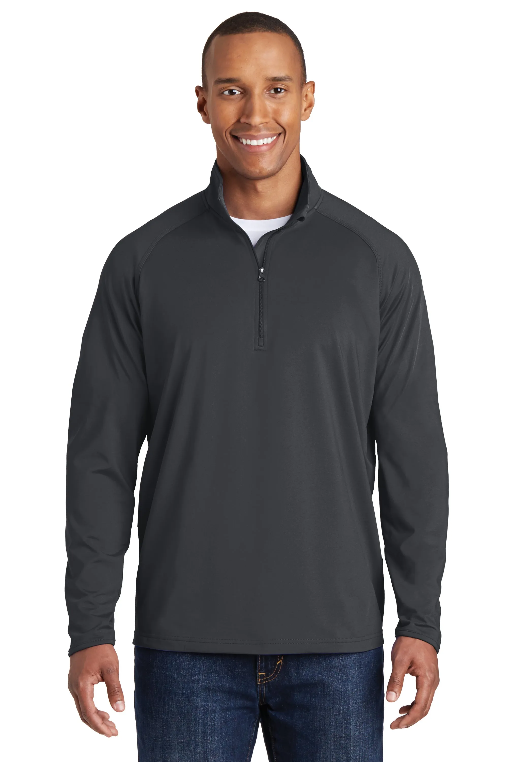 Sport-Tek Tall Sport-Wick Stretch 1/2-Zip Pullover