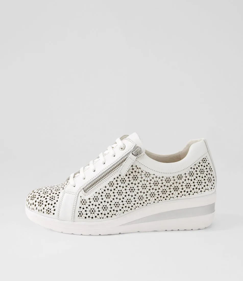 SUPERSOFT Rais White Leather Sneakers