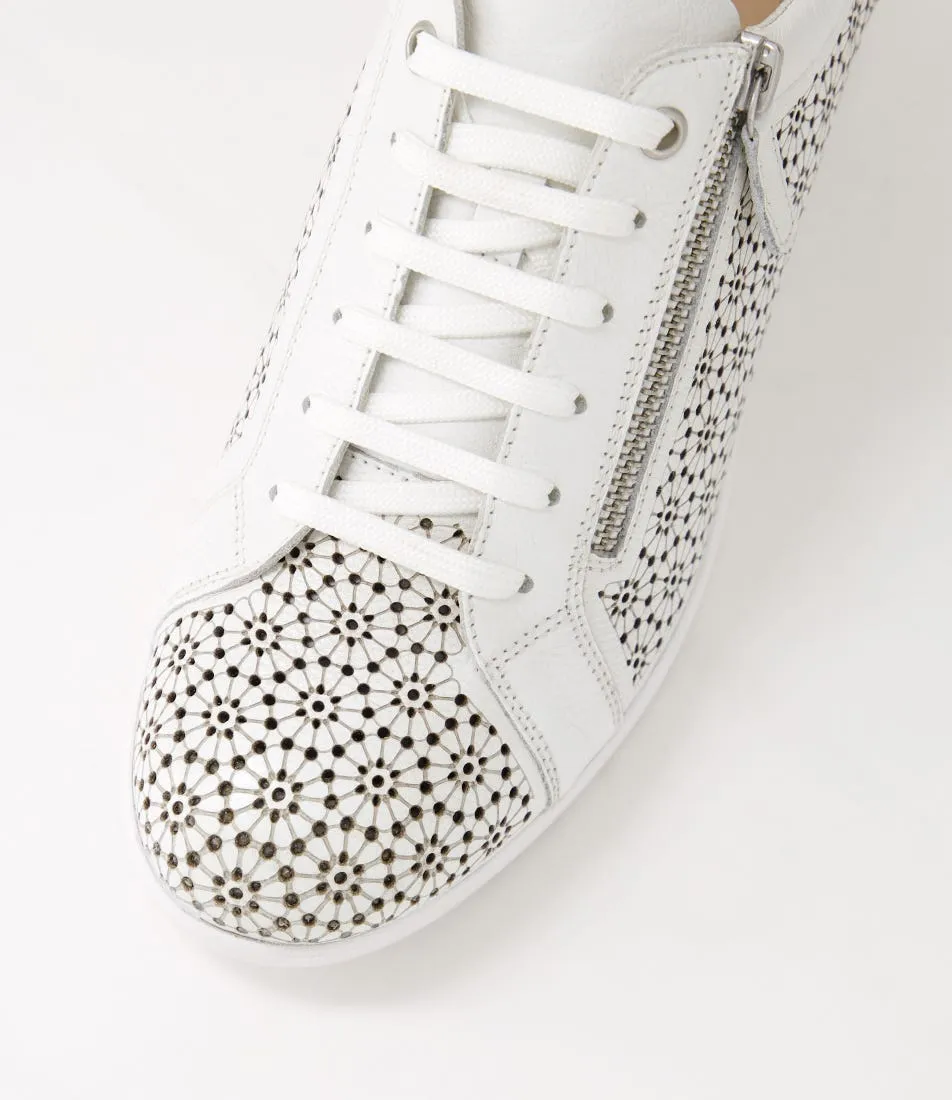 SUPERSOFT Rais White Leather Sneakers