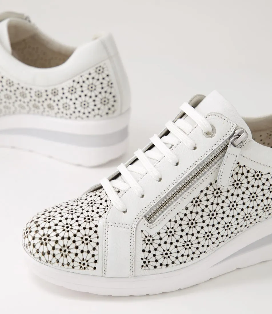 SUPERSOFT Rais White Leather Sneakers