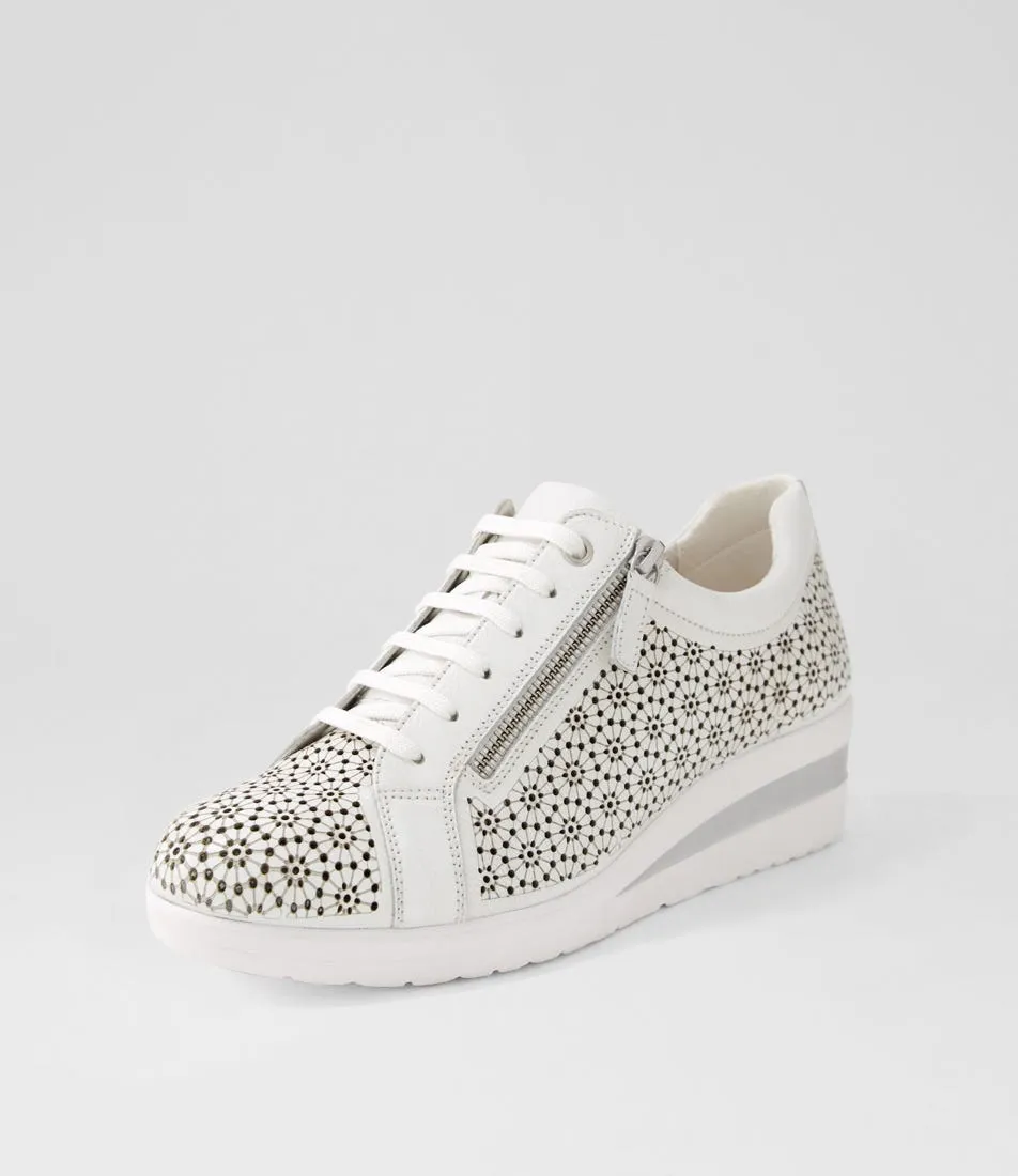 SUPERSOFT Rais White Leather Sneakers