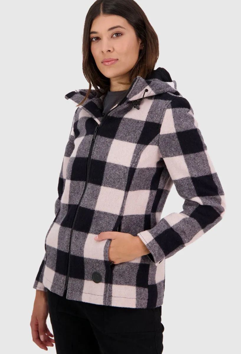 Swanndri Women's Seattle Wool Hoodie - Rose Check