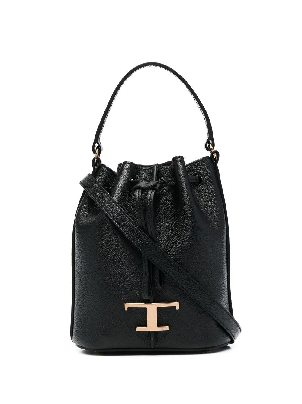 T TIMELESS LEATHER BUCKET BAG