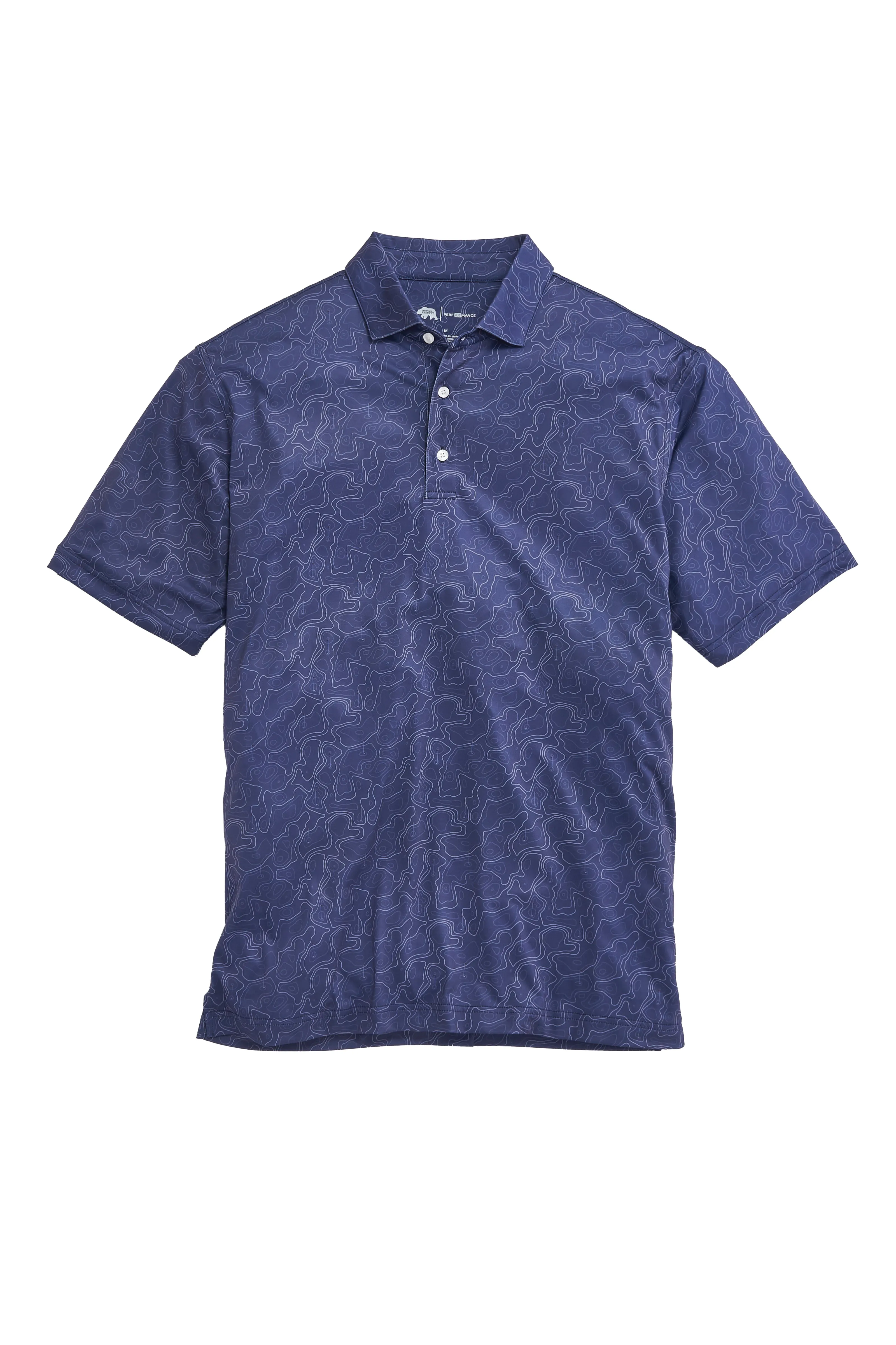 Topographic Golf Printed Performance Polo