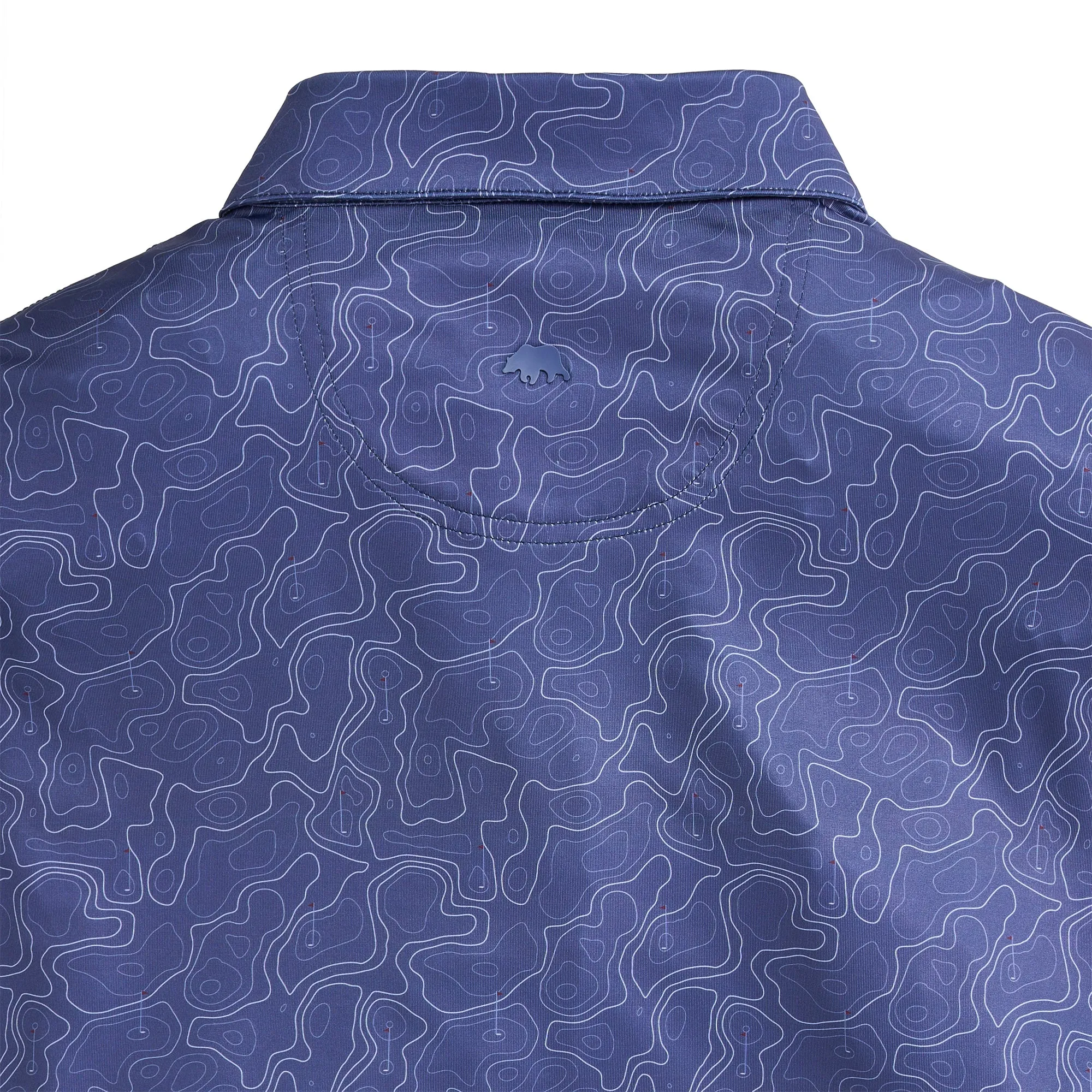 Topographic Golf Printed Performance Polo