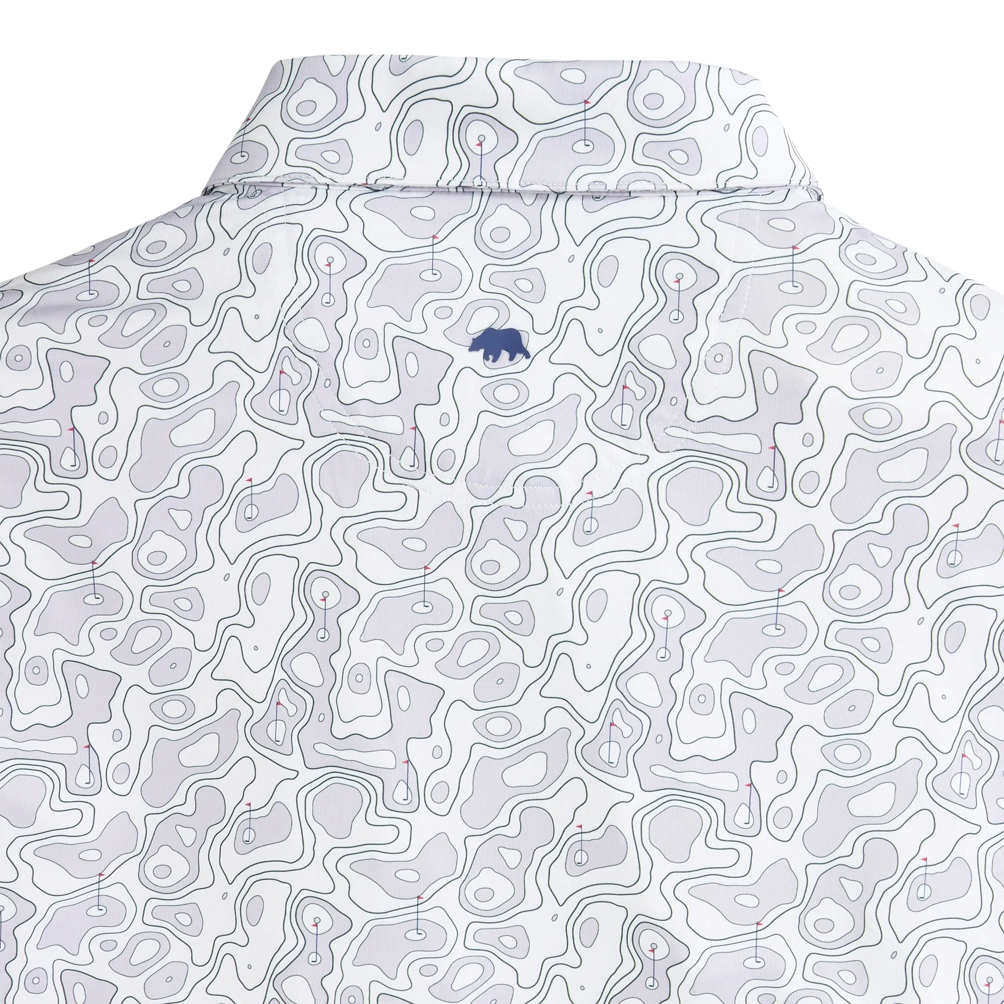 Topographic Golf Printed Performance Polo