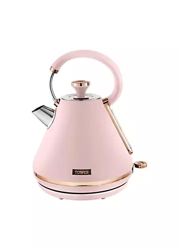 Tower Cavaletto 1.7L Pyramid Kettle with Rapid Boil 3000W T10044PNK - Marshmallow Pink and Rose Gold | Kaleidoscope