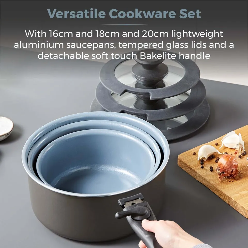 Tower Freedom 7 Piece Cookware Set w/Detachable Handle