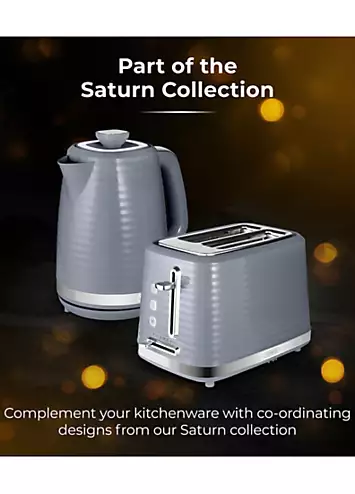 Tower Saturn 1.7L Kettle with Quick Boil 3000W T10077GRY - Grey with Chrome Accents | Kaleidoscope