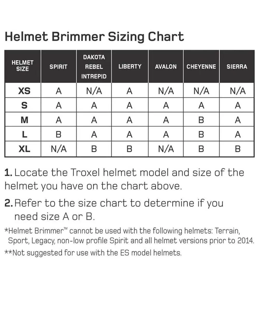 Troxel Helmet Brimmer