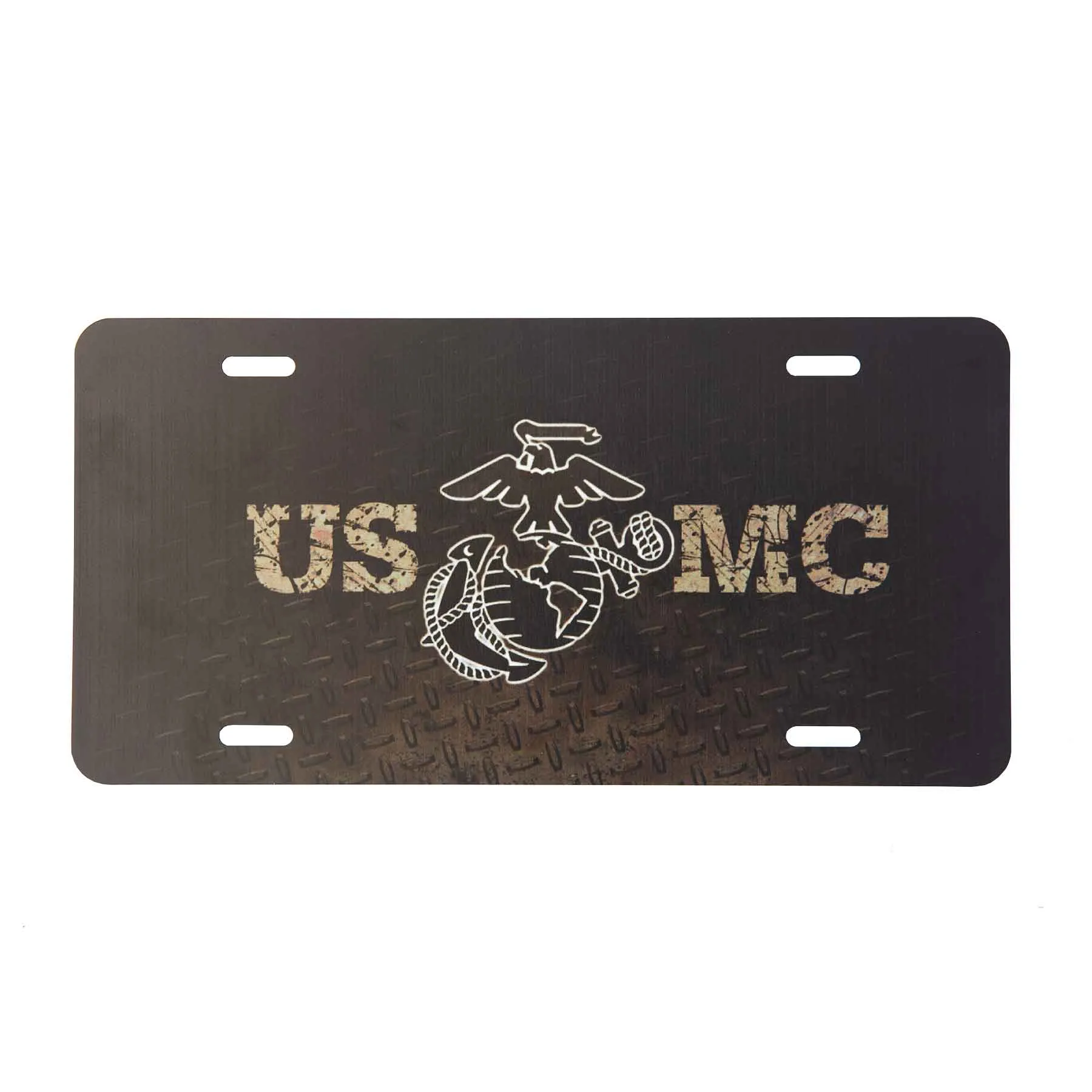 USMC Diamond Plate License Plate