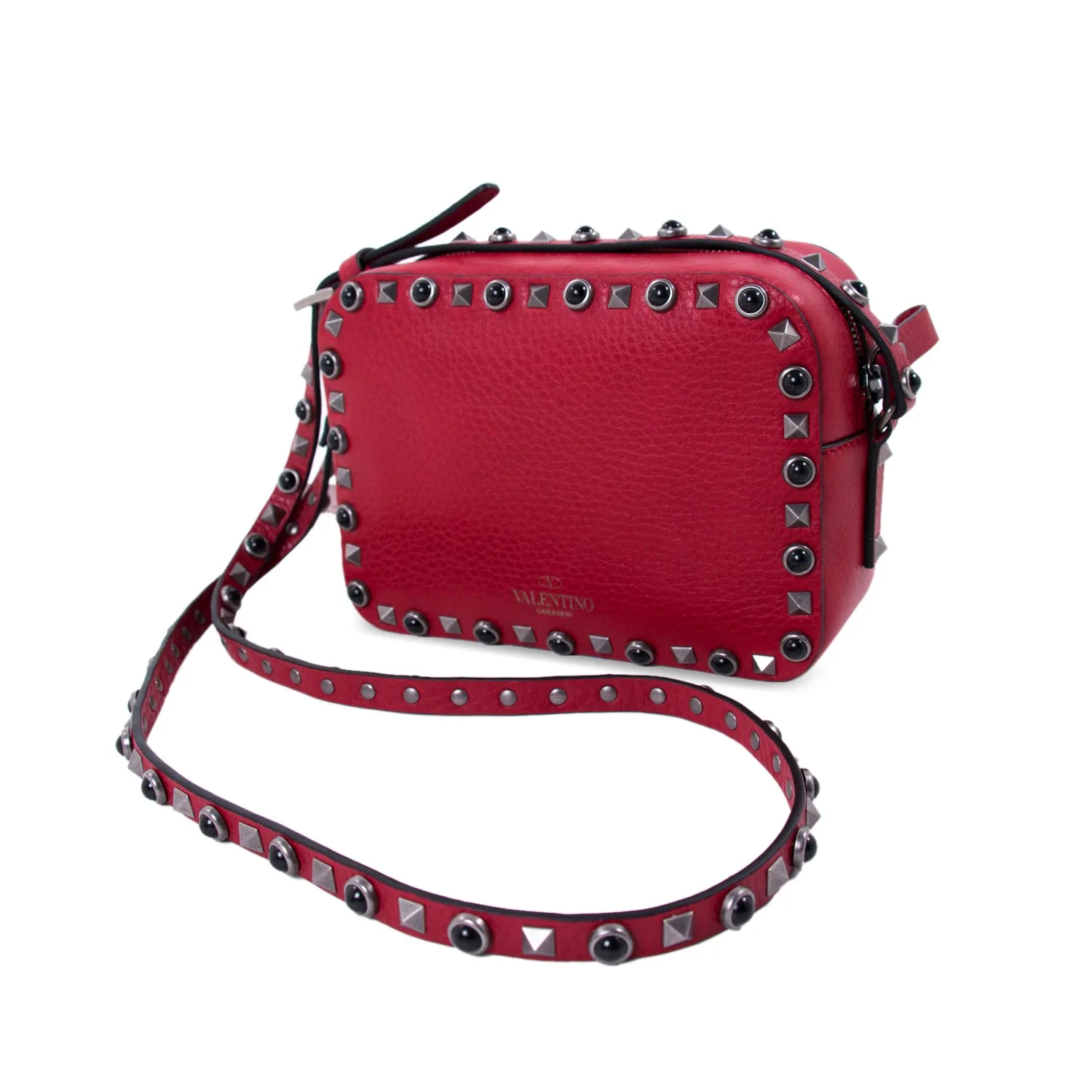 Valentino Rockstud Rolling Noir Cross Body Bag