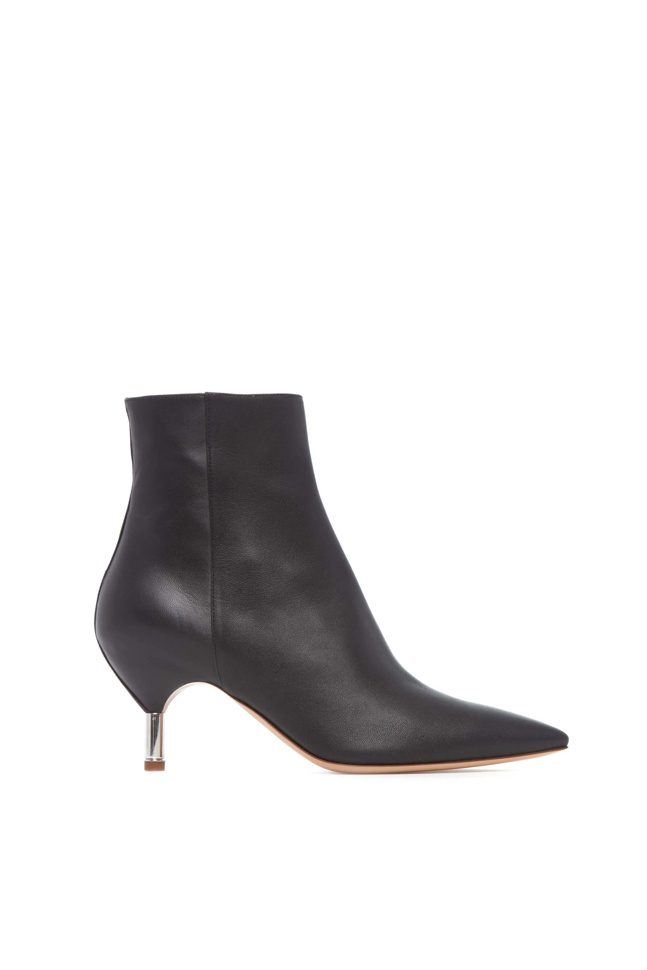 Valeria Heeled Boot in Black Leather