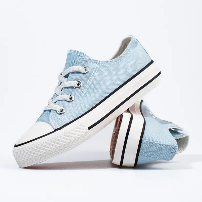 Vico blue children's sneakers with elastic bands