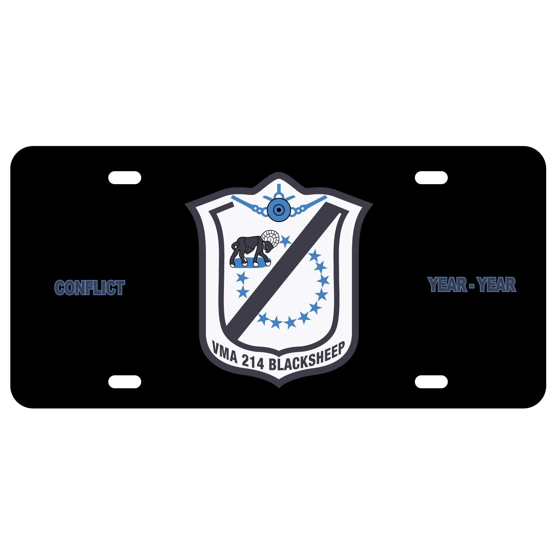 VMA-214 Blacksheep License Plate