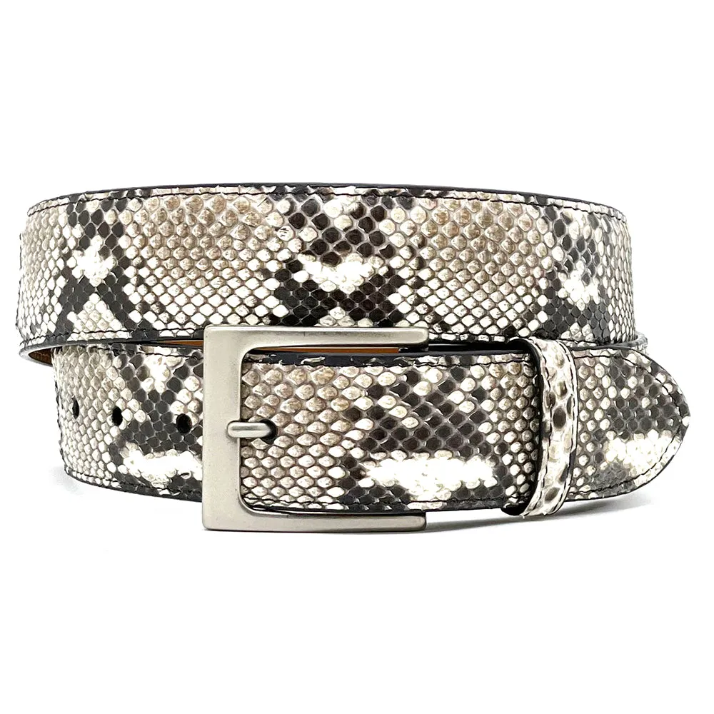 White & Black Python Golf Belt