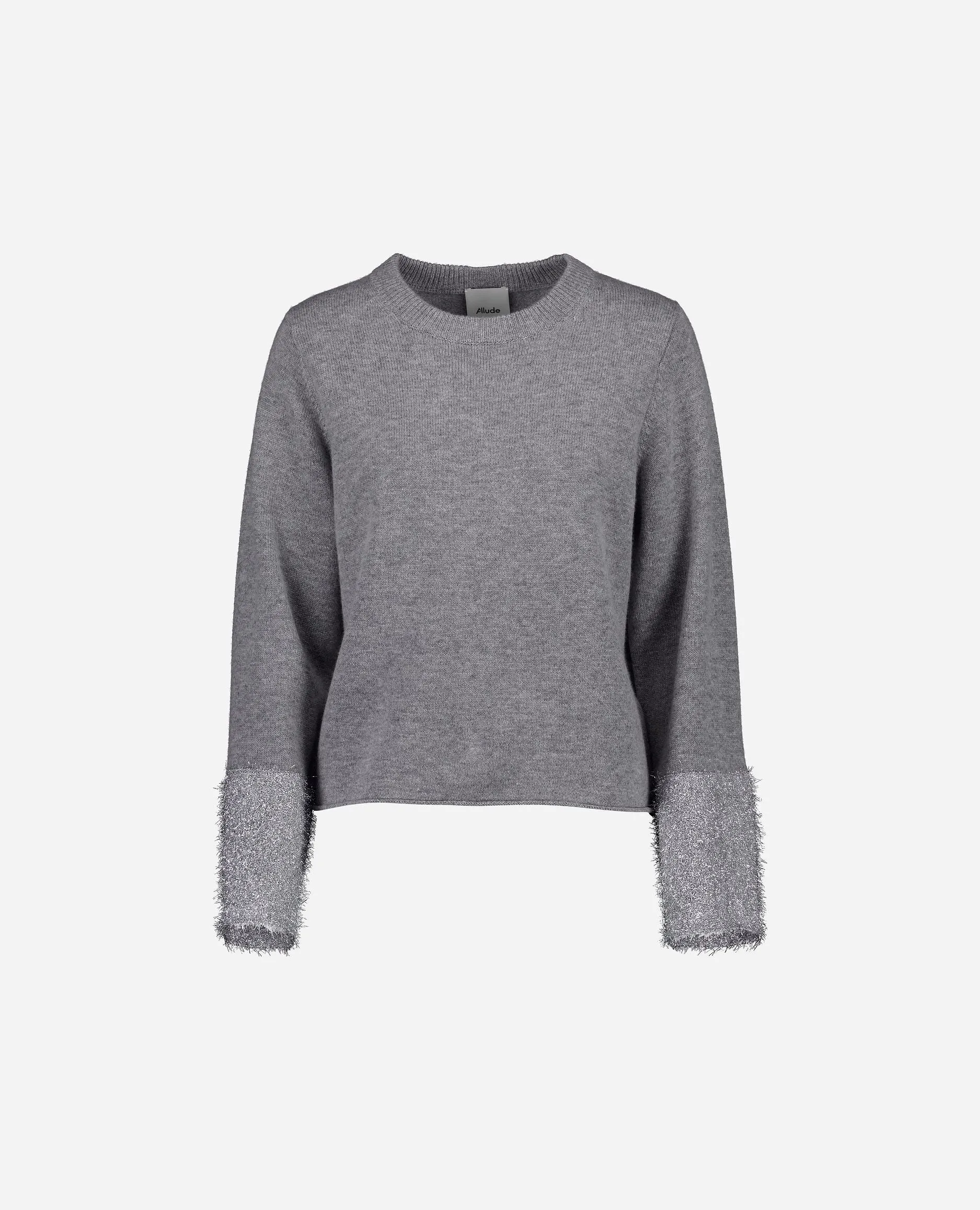 Woll-Mischung Pullover in Grau - Lockerer Schnitt