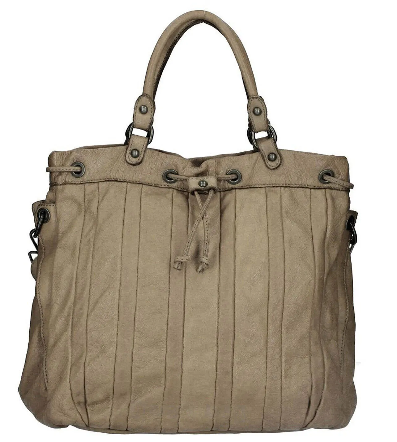 Women's taupe dakota leather bag