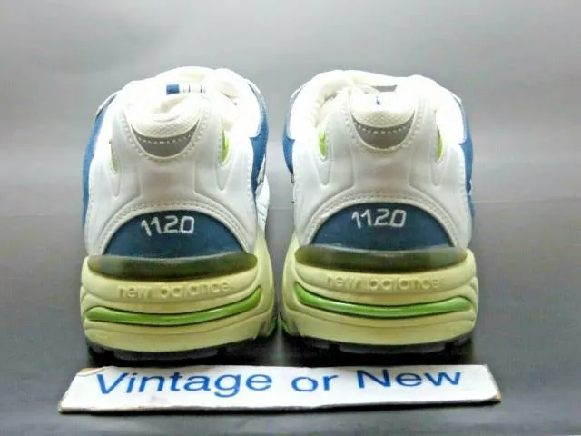 Women's VTG 90's New Balance 1120 White Blue Lime Green ...