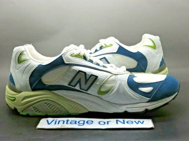 Women's VTG 90's New Balance 1120 White Blue Lime Green ...