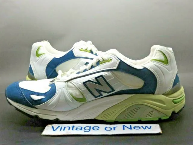 Women's VTG 90's New Balance 1120 White Blue Lime Green ...