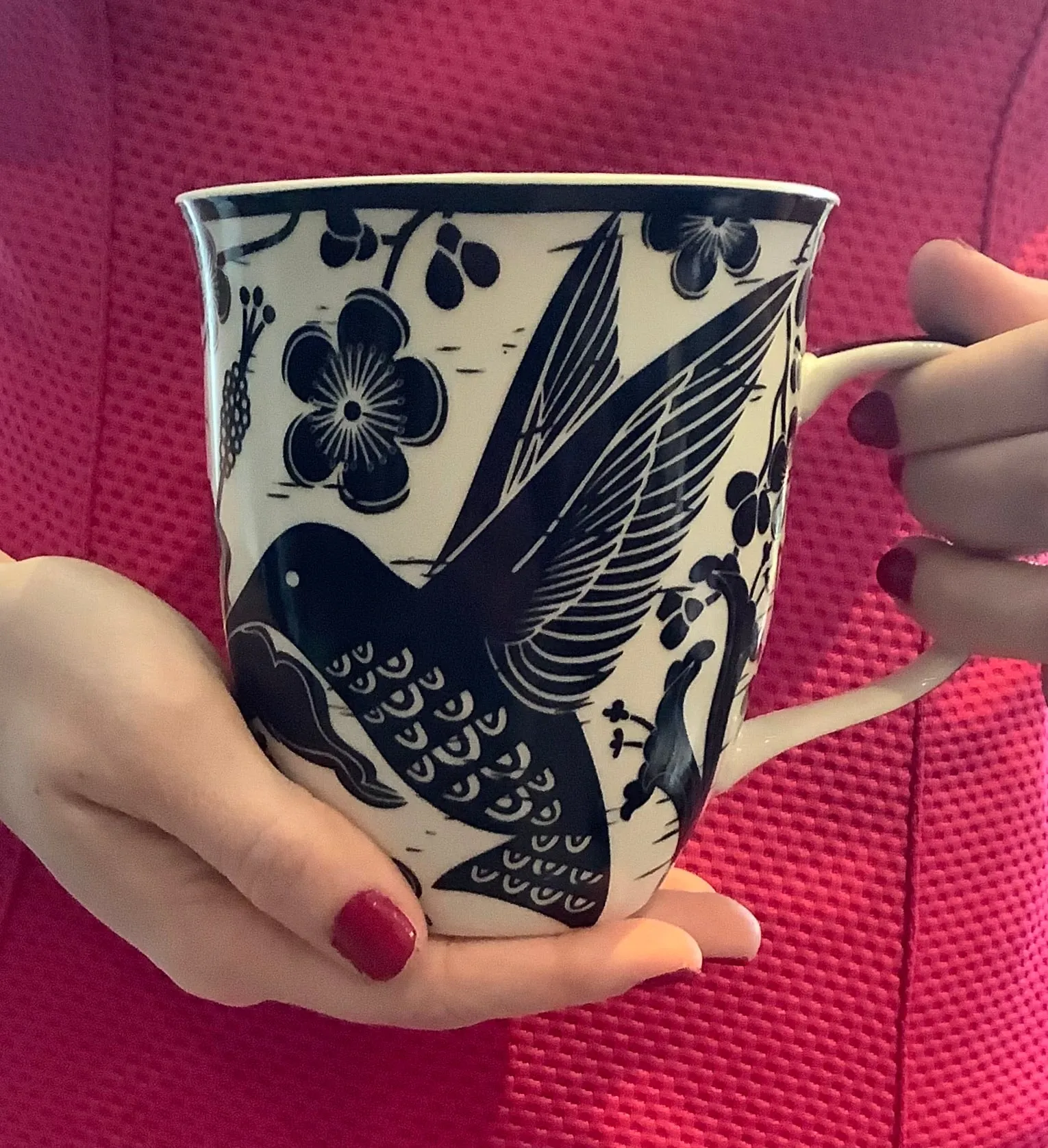 Woodcut Hummingbird Mug