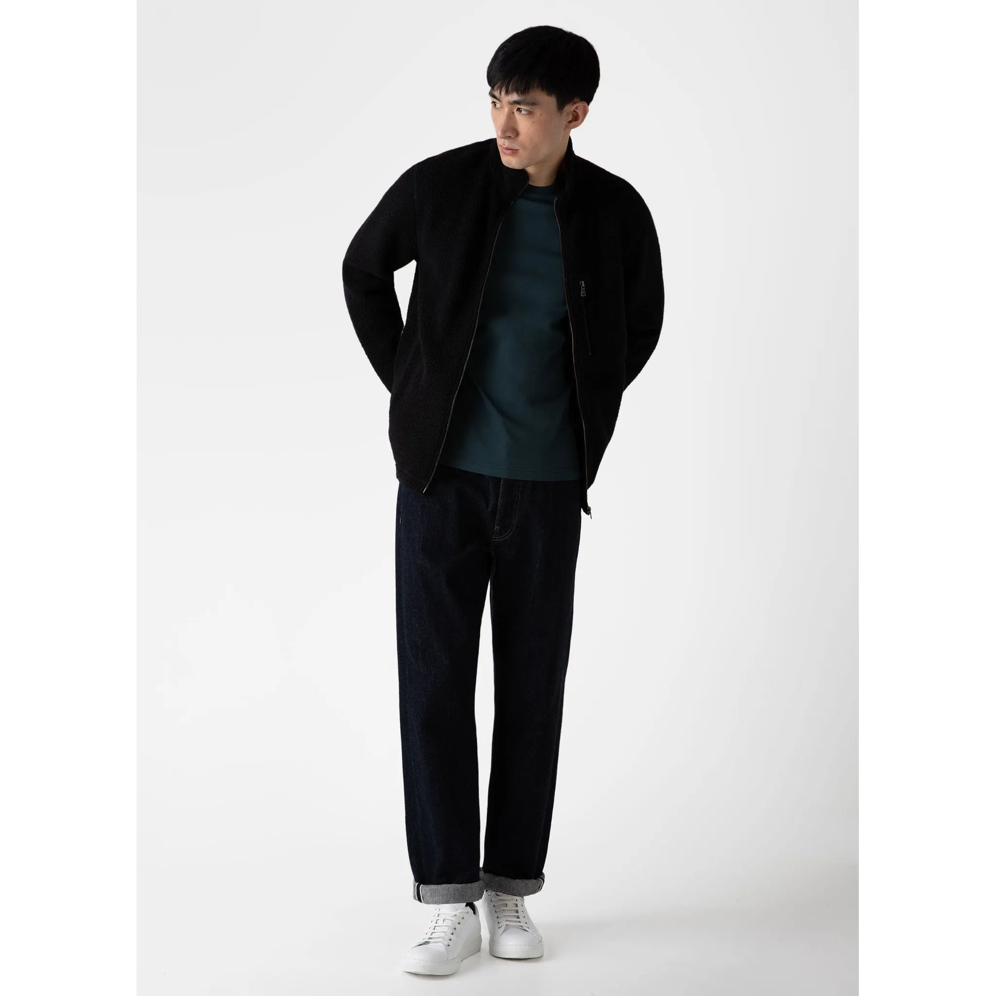 Wool Fleece Jacket | Men | Black