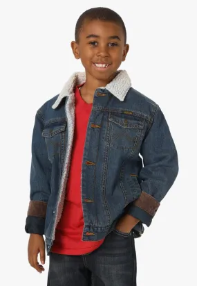 Wrangler Boys Sherpa Lined Denim Jacket