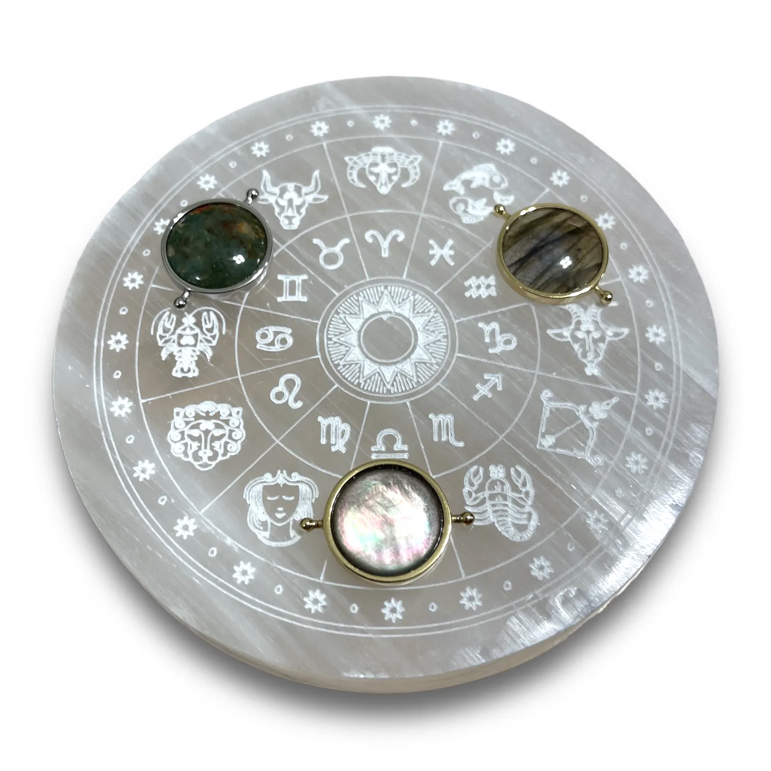 Zodiac Selenite Charging Plate